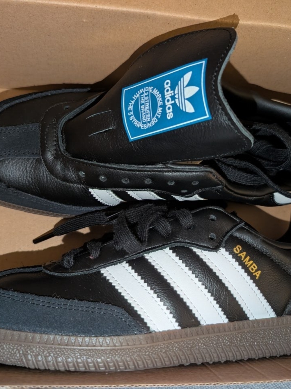 Adidas Samba Men's Black White Leather Sneakers